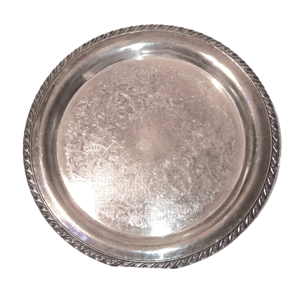 Oneida Antique Silver Plated 12" Serving Platter
